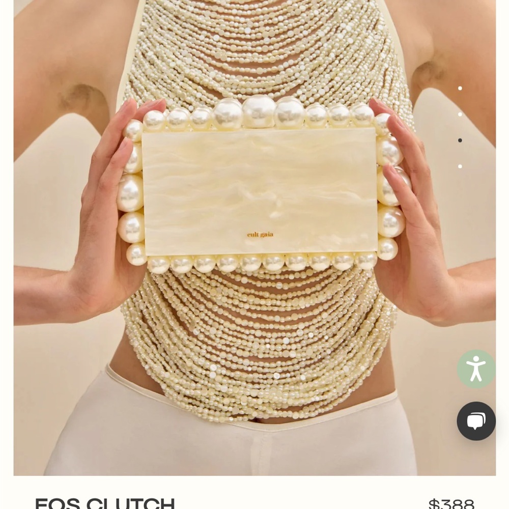 Cult Gaia Eos Clutch Ivory